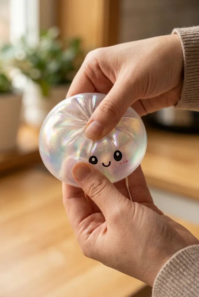 Dumpling Squishy Holographic Opalizujący Blask podczas ściskania
