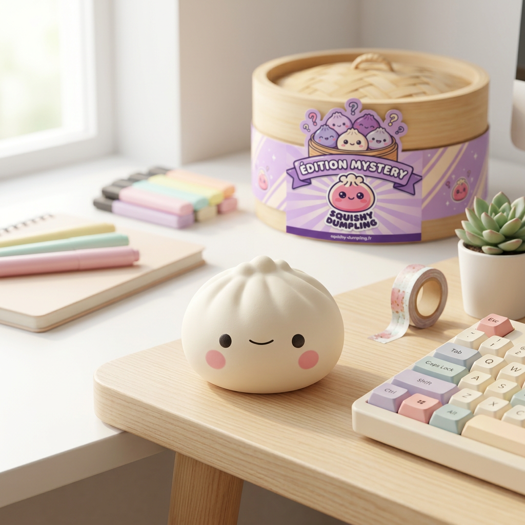 Dumpling Squishy Mystery Box – Zestaw 12 szt. Kawaii w codziennej aranżacji