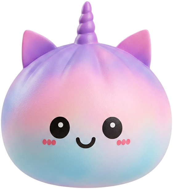 Jumbo Dumpling Squishy Jednorożec Rainbow ściskany w dłoni