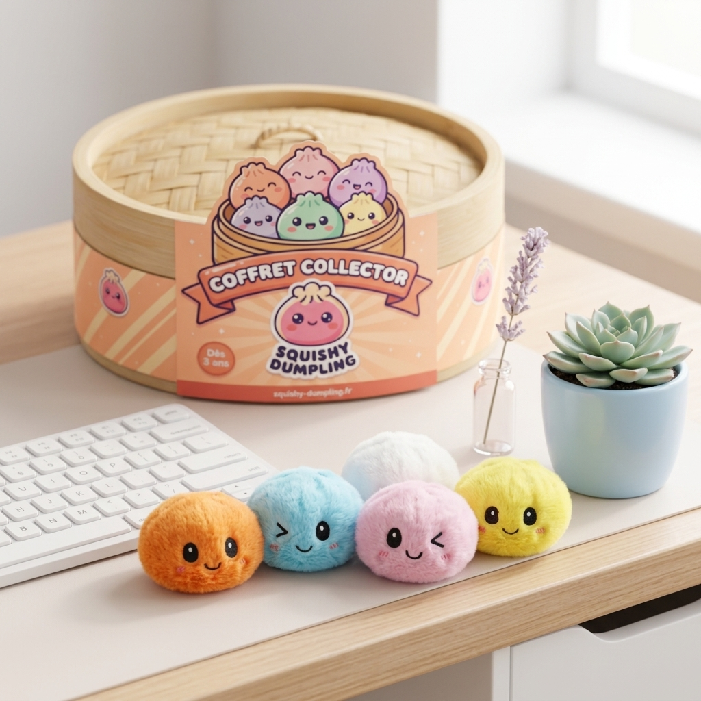 Dumpling Squishy Brelok Zestaw 6 szt. w codziennej aranżacji
