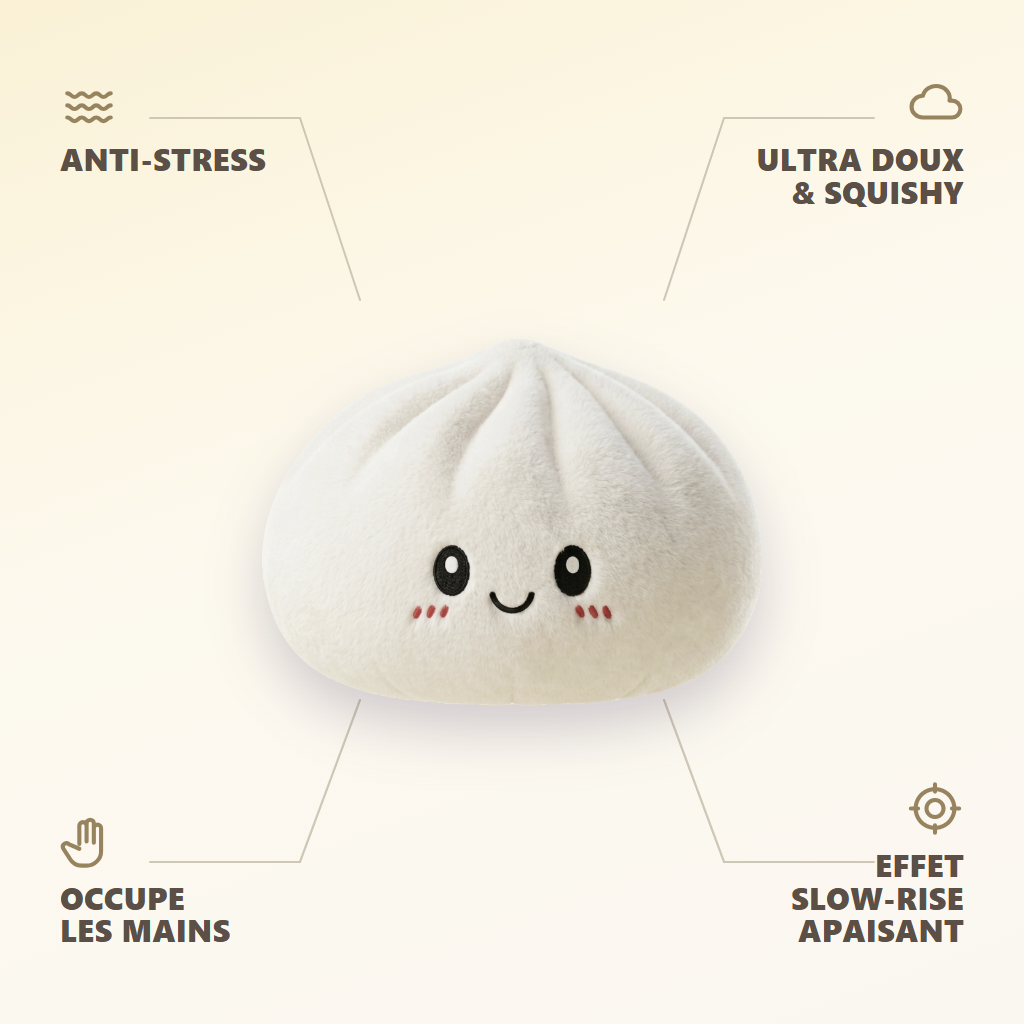 Squishy Dumpling Big – Puchowa Poduszka XXL infografika: najważniejsze zalety