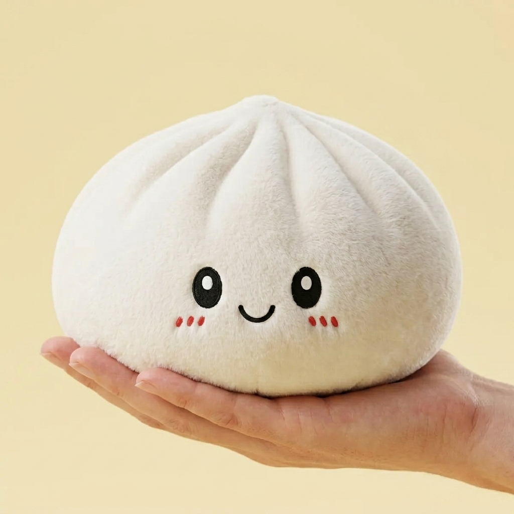 Squishy Dumpling Big – Puchowa Poduszka XXL w dłoni — porównanie rozmiaru