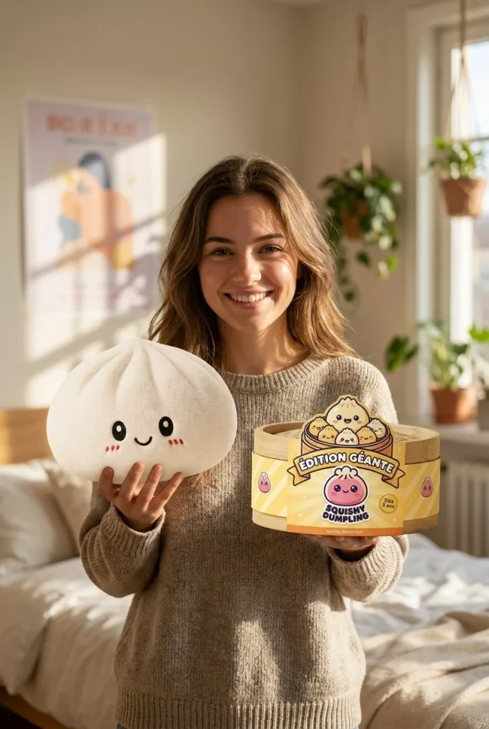 Squishy Dumpling Big – Puchowa Poduszka XXL z pudełkiem