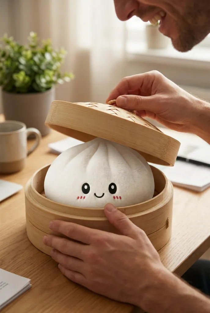 Squishy Dumpling Big – Puchowa Poduszka XXL podczas rozpakowywania