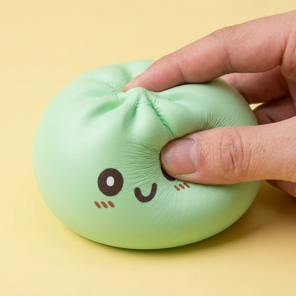 Squishy Dumpling Zielony XXL Jumbo efekt slow-rise w akcji