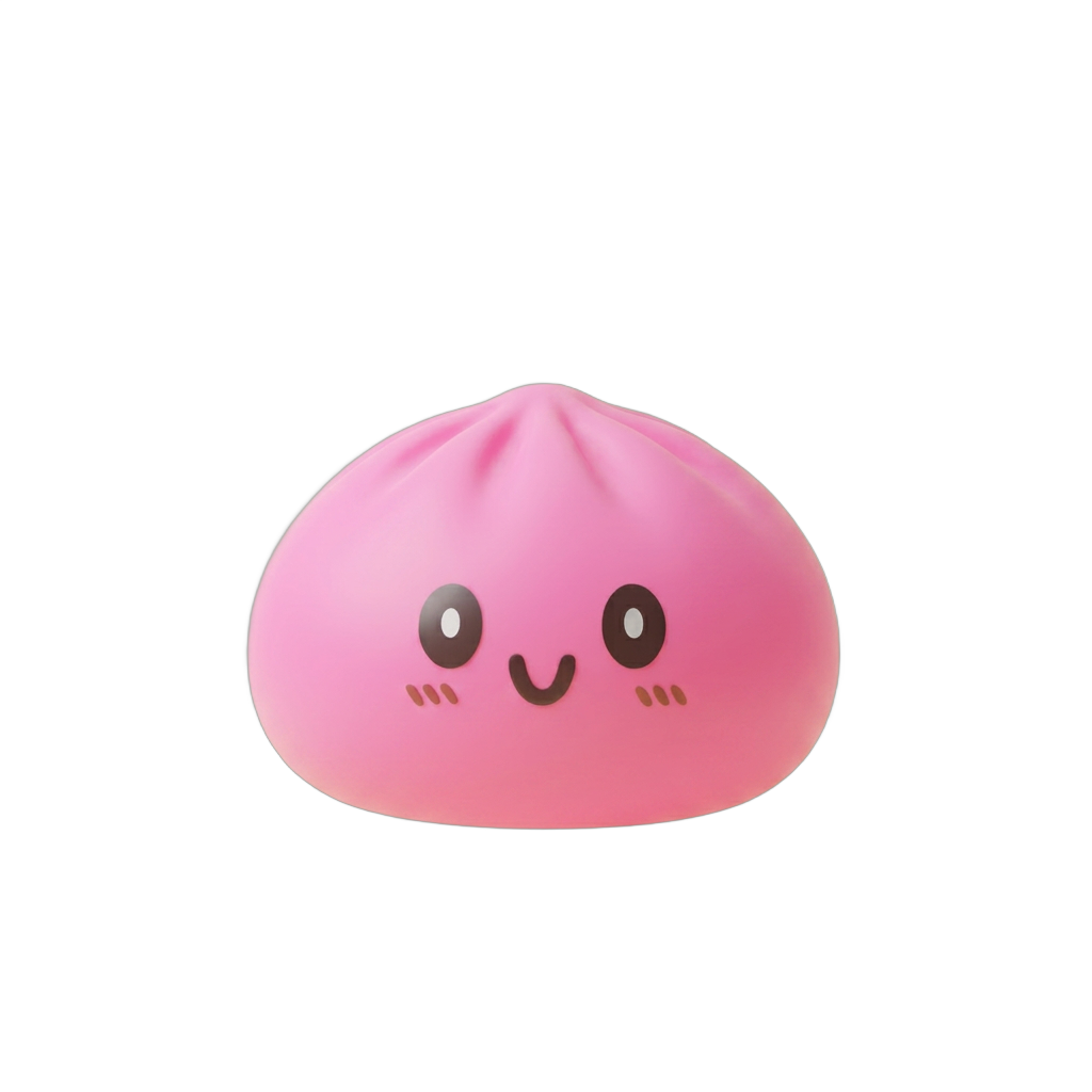 Dumpling Squishy Giant Różowy 15 cm ściskany w dłoni