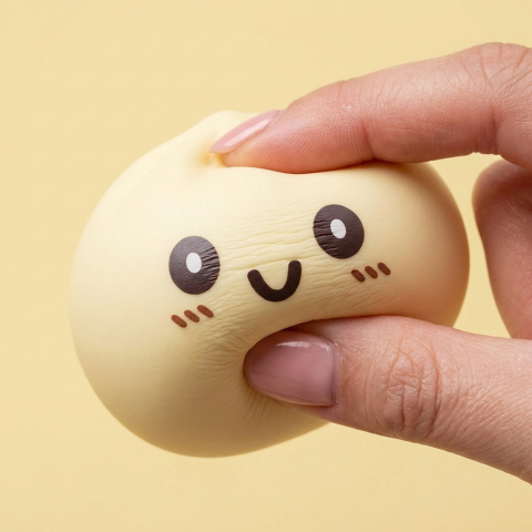 Squishy Dumpling Żółty XXL Jumbo efekt slow-rise w akcji