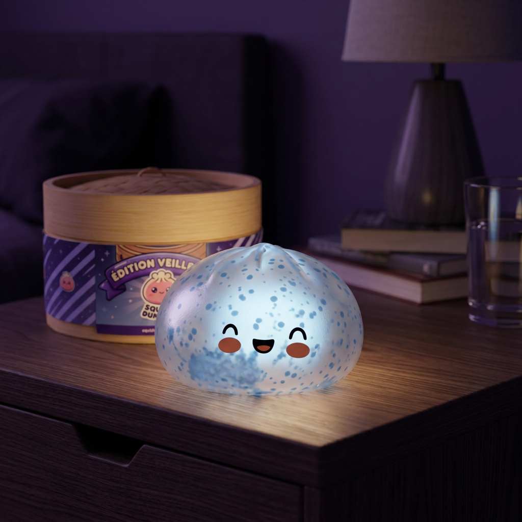 Dumpling Squishy Sparkle Lodowy Błękit w codziennej aranżacji