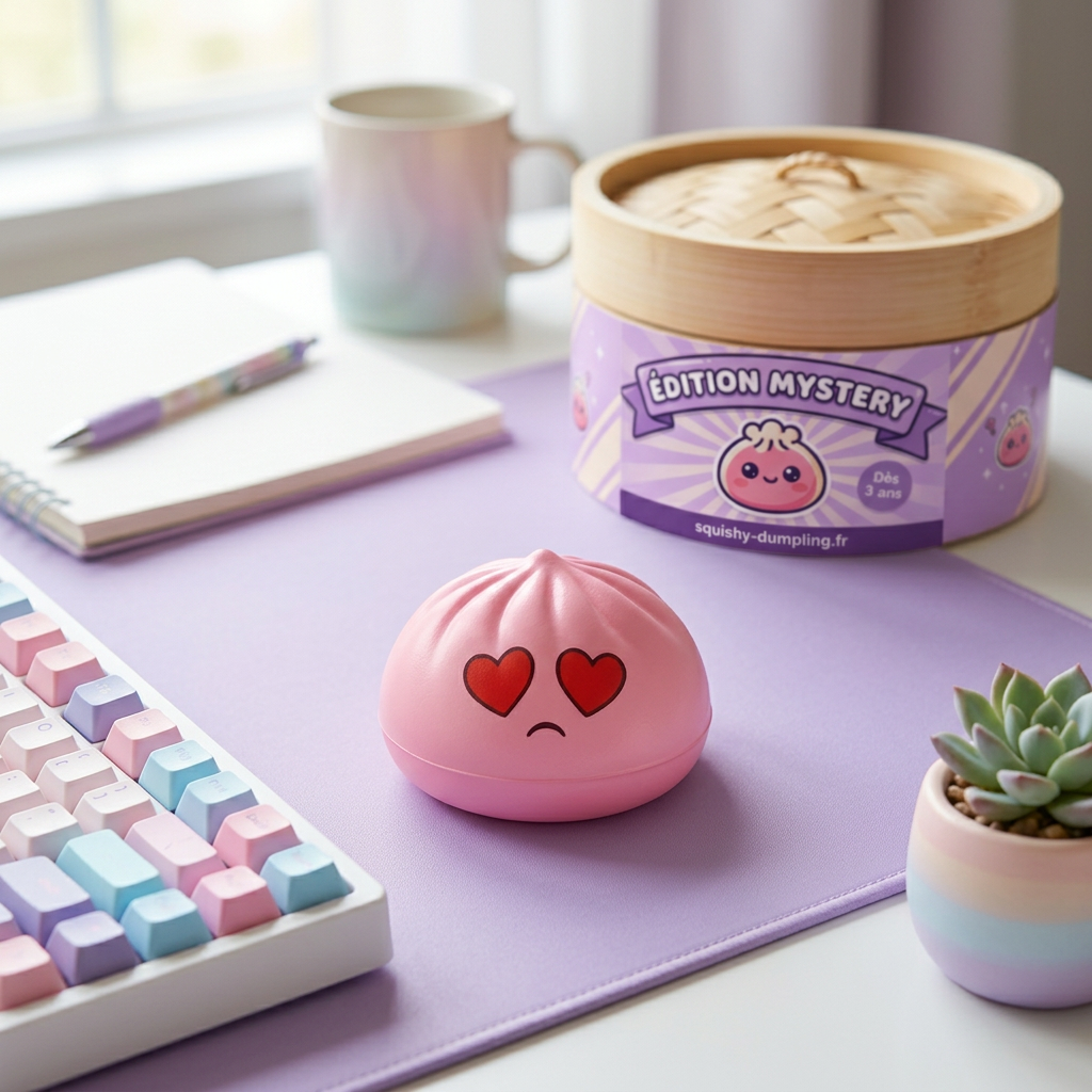 Mini Dumpling Squishy Kawaii – Zestaw 3x Niespodzianka w codziennej aranżacji