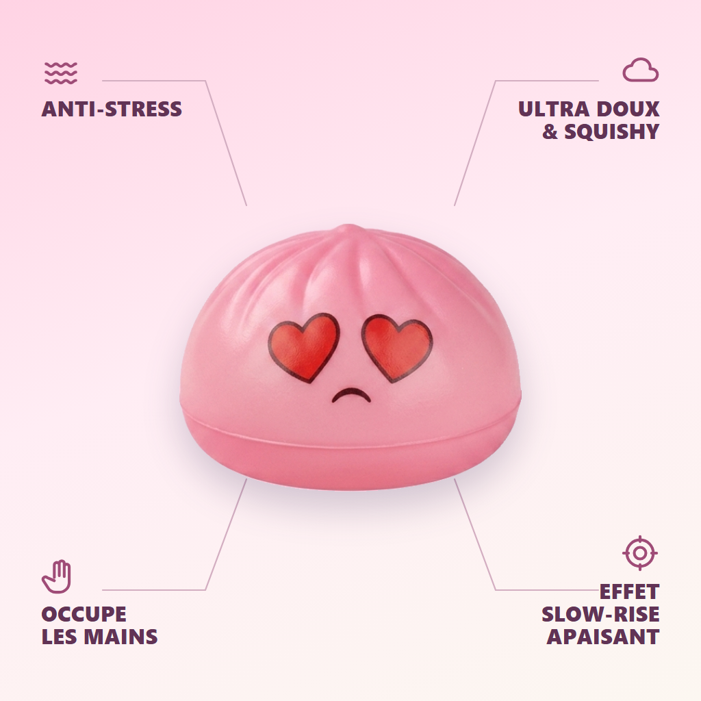 Mini Dumpling Squishy Kawaii – Zestaw 3x Niespodzianka infografika: najważniejsze zalety