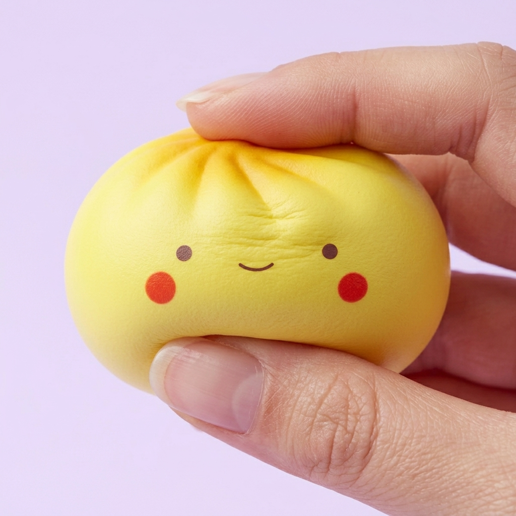 Dumpling Squishy Blind Box Mini 24 szt. efekt slow-rise w akcji