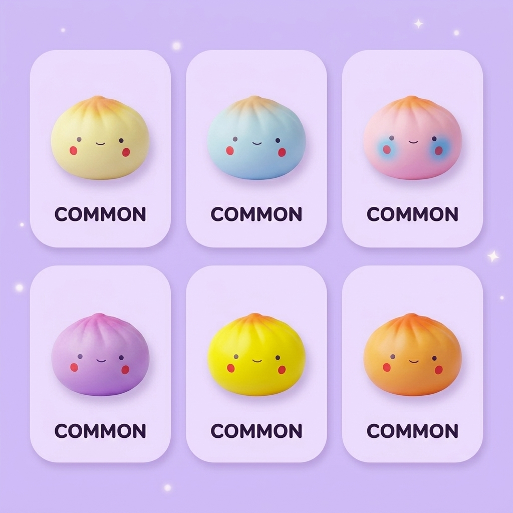 Dumpling Squishy Blind Box Mini 24 szt. ściskany w dłoni