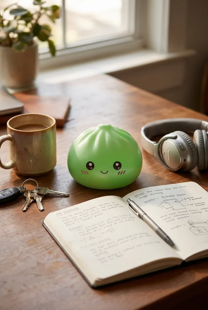 Mini Dumpling Squishy Cukier na biurku