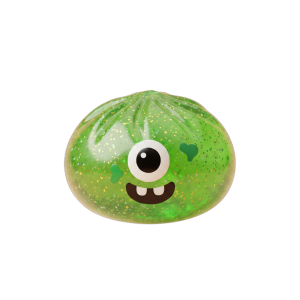 Squishy Dumpling Monster Halloween Zielony Brokat ściskany w dłoni