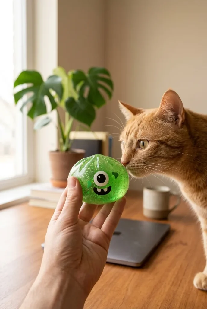 Squishy Dumpling Monster Halloween Zielony Brokat z pluszakiem