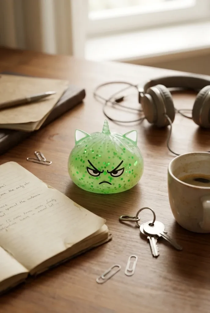 Glitter Dumpling Squishy Rare – Magiczny Jednorożec na biurku