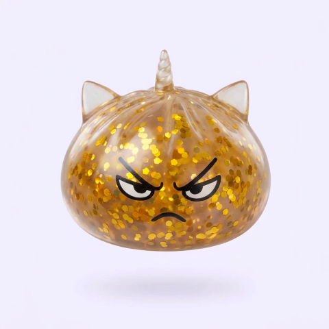 Glitter Dumpling Squishy Rare – Magiczny Jednorożec ściskany w dłoni