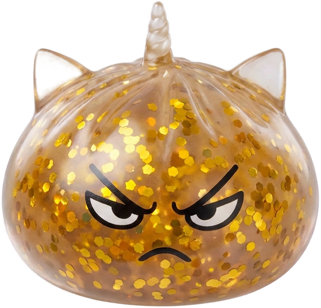 Glitter Dumpling Squishy Rare – Magiczny Jednorożec ściskany w dłoni