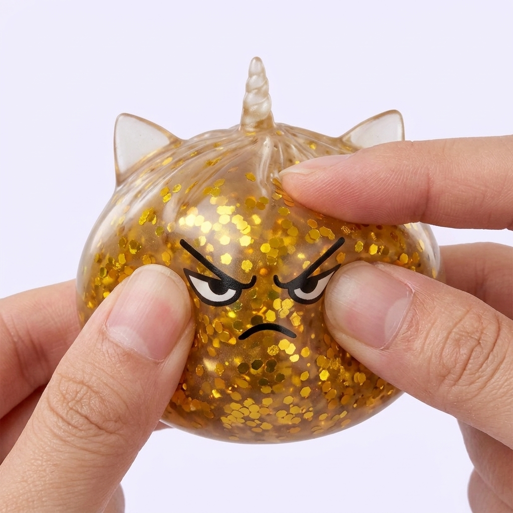 Glitter Dumpling Squishy Rare – Magiczny Jednorożec efekt slow-rise w akcji