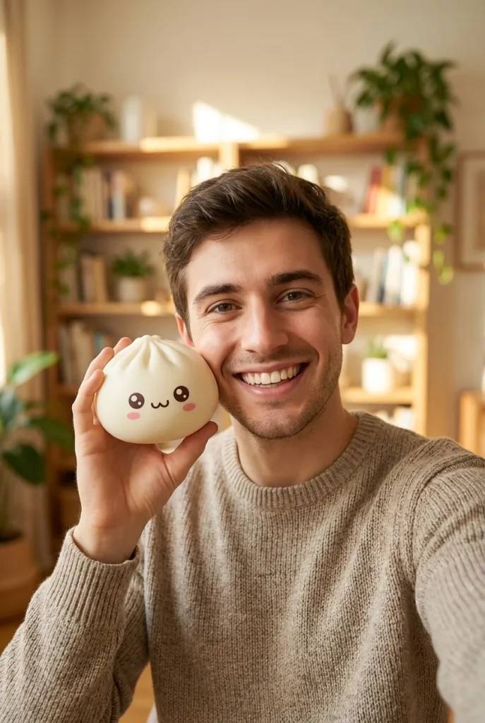 Mystery Dumpling Squishy z Koszyczkiem Bambusowym na co dzień