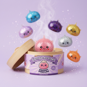 Dumpling Squishy Glitter Unicorn Niespodzianka ściskany w dłoni