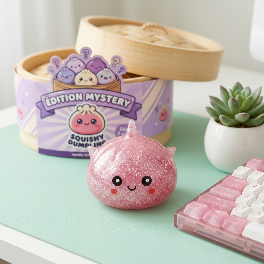 Dumpling Squishy Glitter Unicorn Niespodzianka w codziennej aranżacji