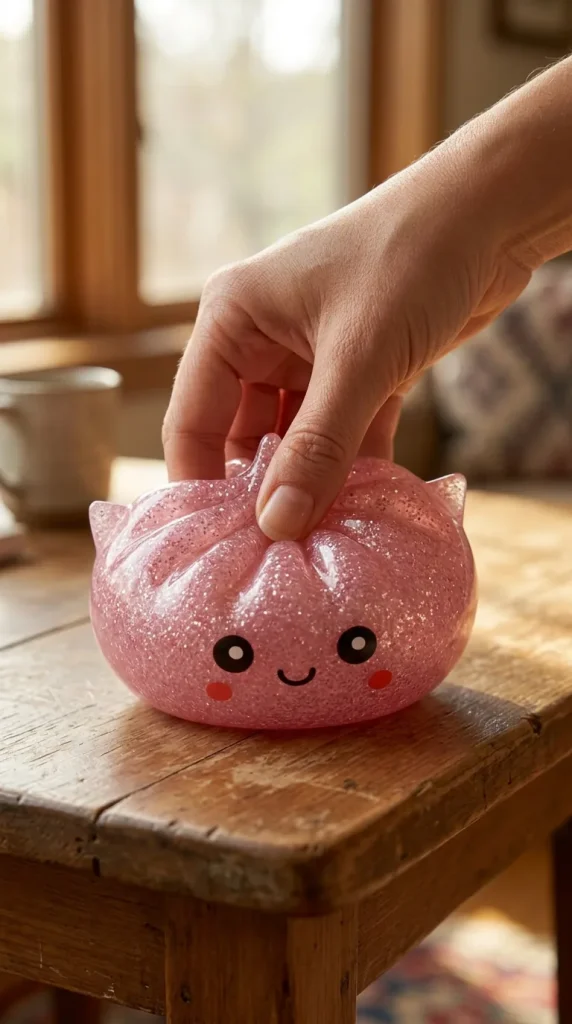 Dumpling Squishy Glitter Unicorn Niespodzianka podczas ściskania
