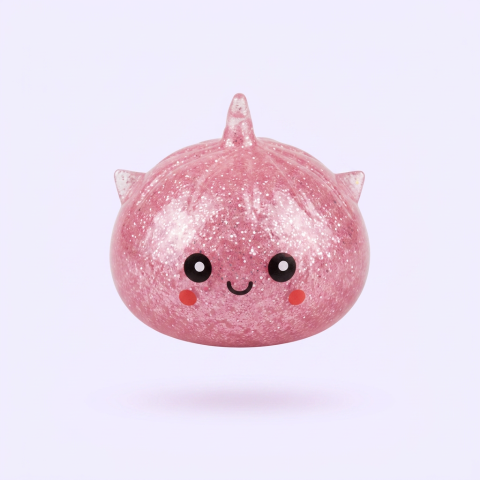 Dumpling Squishy Glitter Unicorn Niespodzianka ściskany w dłoni