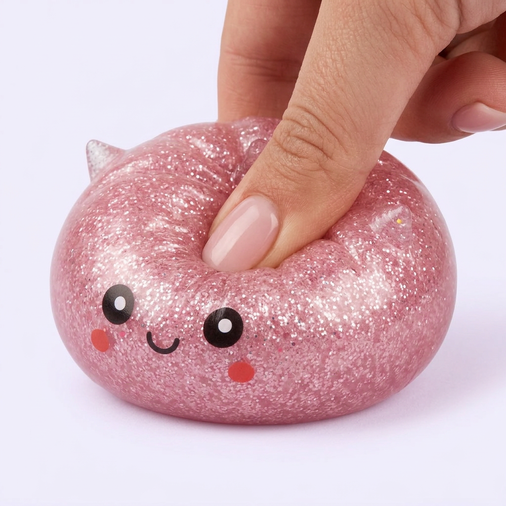 Dumpling Squishy Glitter Unicorn Niespodzianka efekt slow-rise w akcji