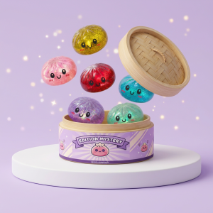 Dumpling Squishy Glitter Mystery – Brokatowa Niespodzianka ściskany w dłoni