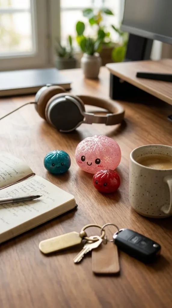 Dumpling Squishy Glitter Mystery – Brokatowa Niespodzianka na biurku