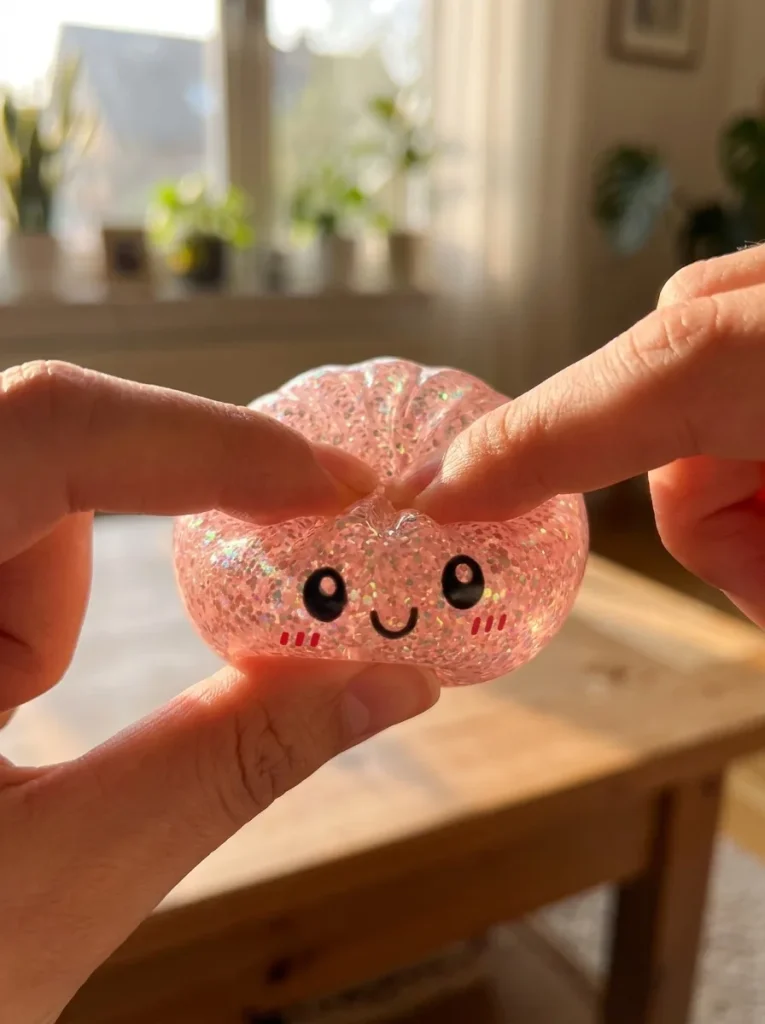 Dumpling Squishy Glitter Mystery – Brokatowa Niespodzianka podczas ściskania
