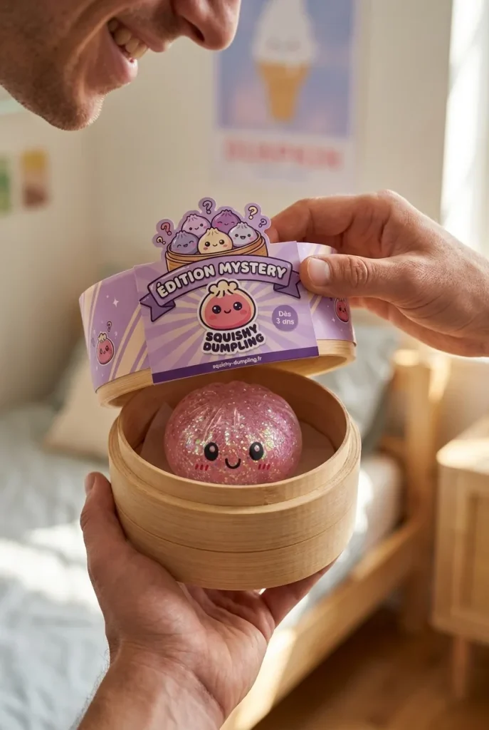 Dumpling Squishy Glitter Mystery – Brokatowa Niespodzianka podczas rozpakowywania
