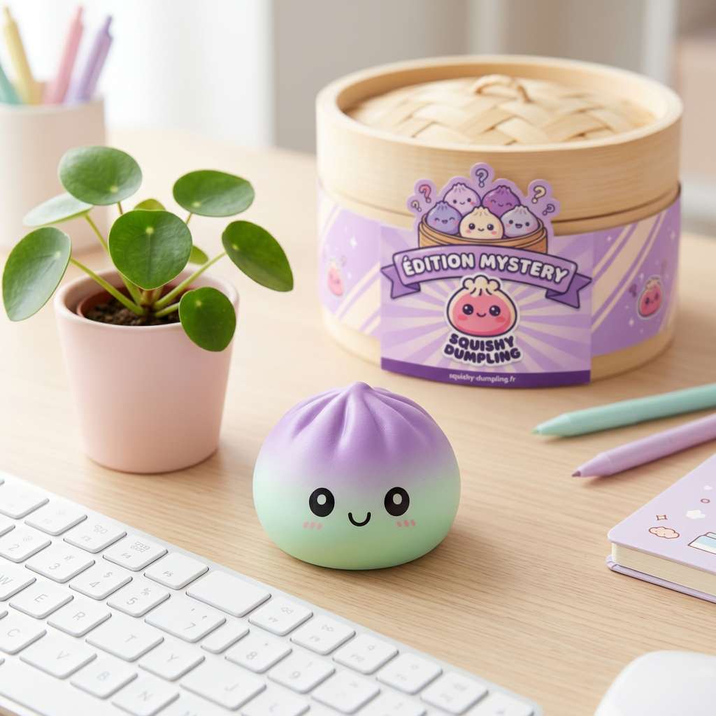 Dumpling Squishy Ombre Mystery Tęczowy Gradient w codziennej aranżacji