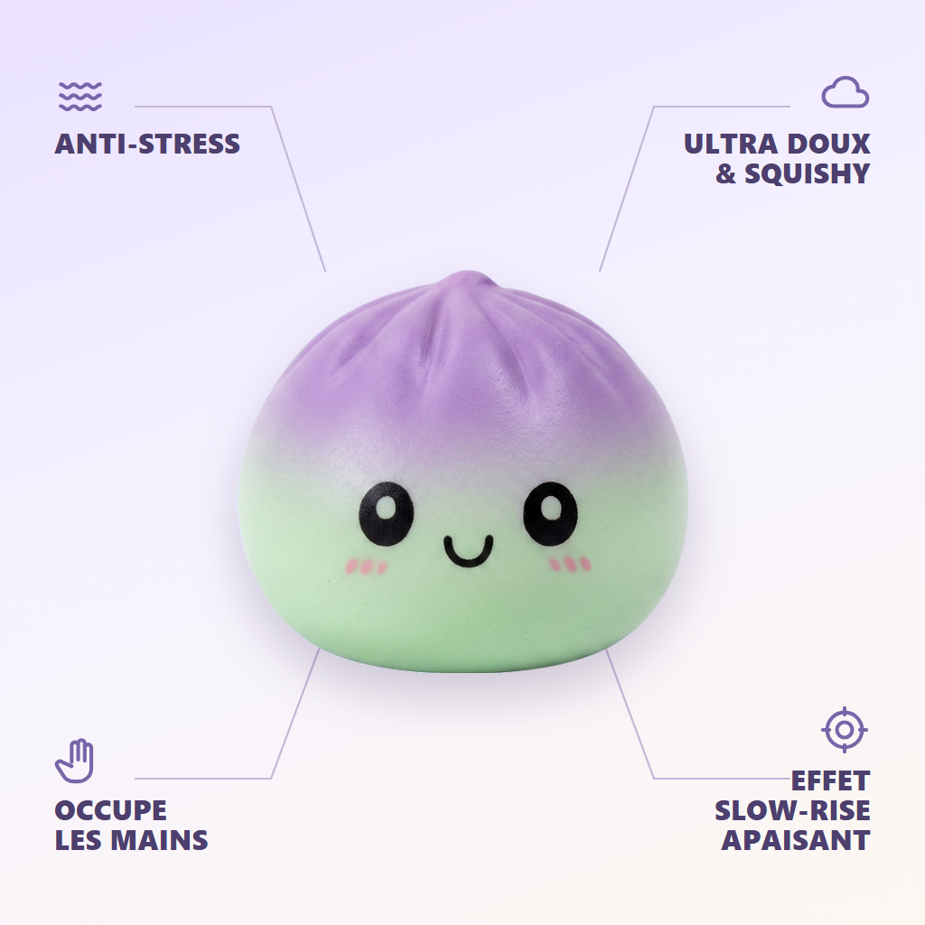 Dumpling Squishy Ombre Mystery Tęczowy Gradient infografika: najważniejsze zalety