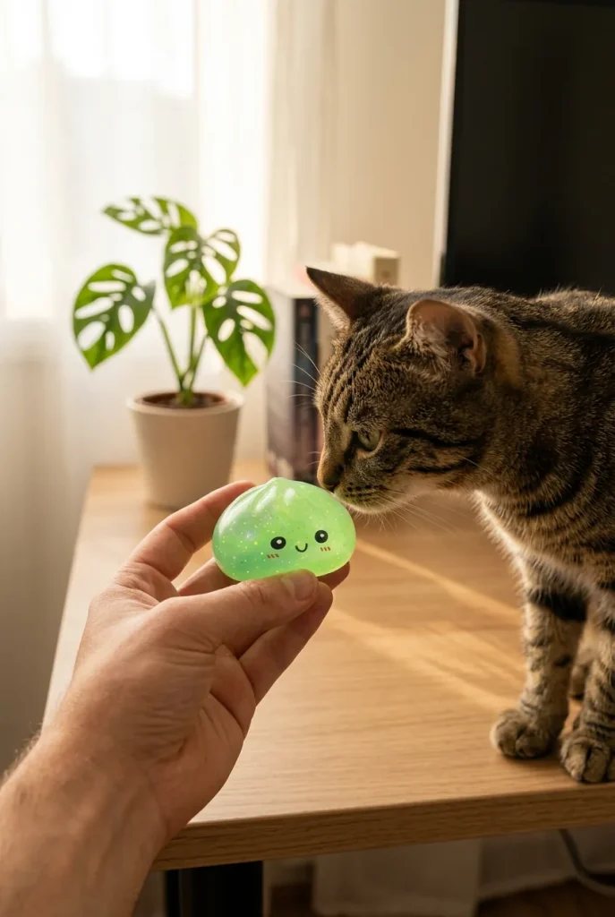 Dumpling Squishy Mystery Glow in the Dark Brokat z pluszakiem