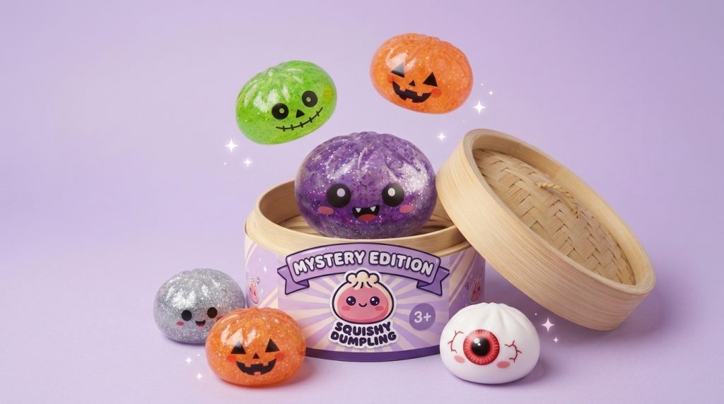 Squishy Dumpling Mystery Halloween Pudełko Niespodzianka ściskany w dłoni