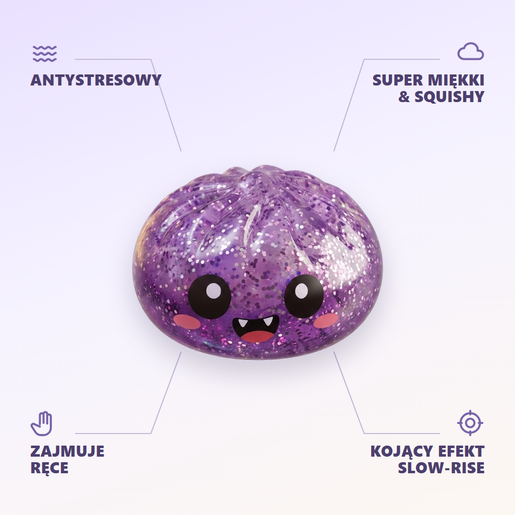 Squishy Dumpling Mystery Halloween Pudełko Niespodzianka infografika: najważniejsze zalety