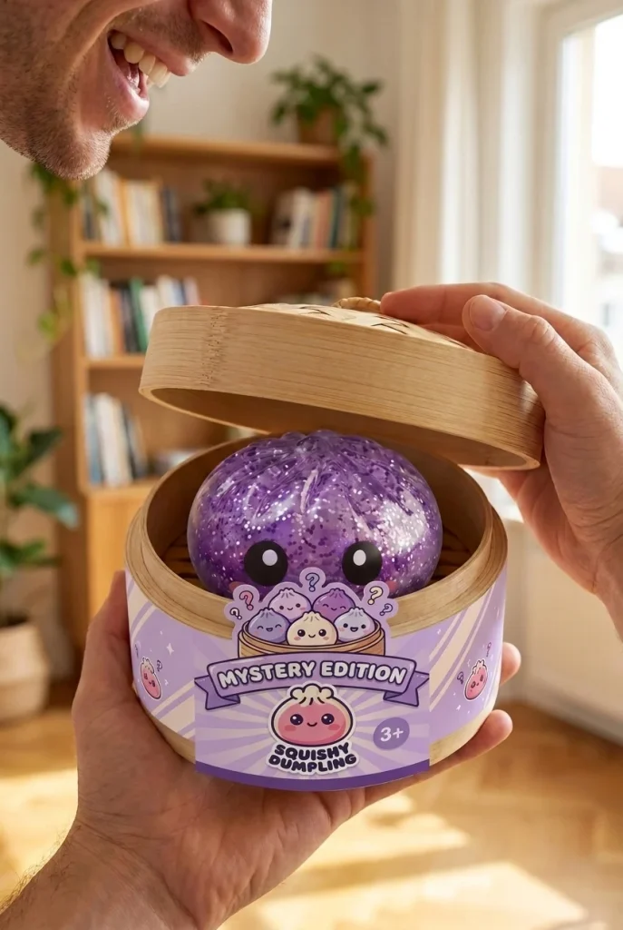 Squishy Dumpling Mystery Halloween Pudełko Niespodzianka podczas rozpakowywania