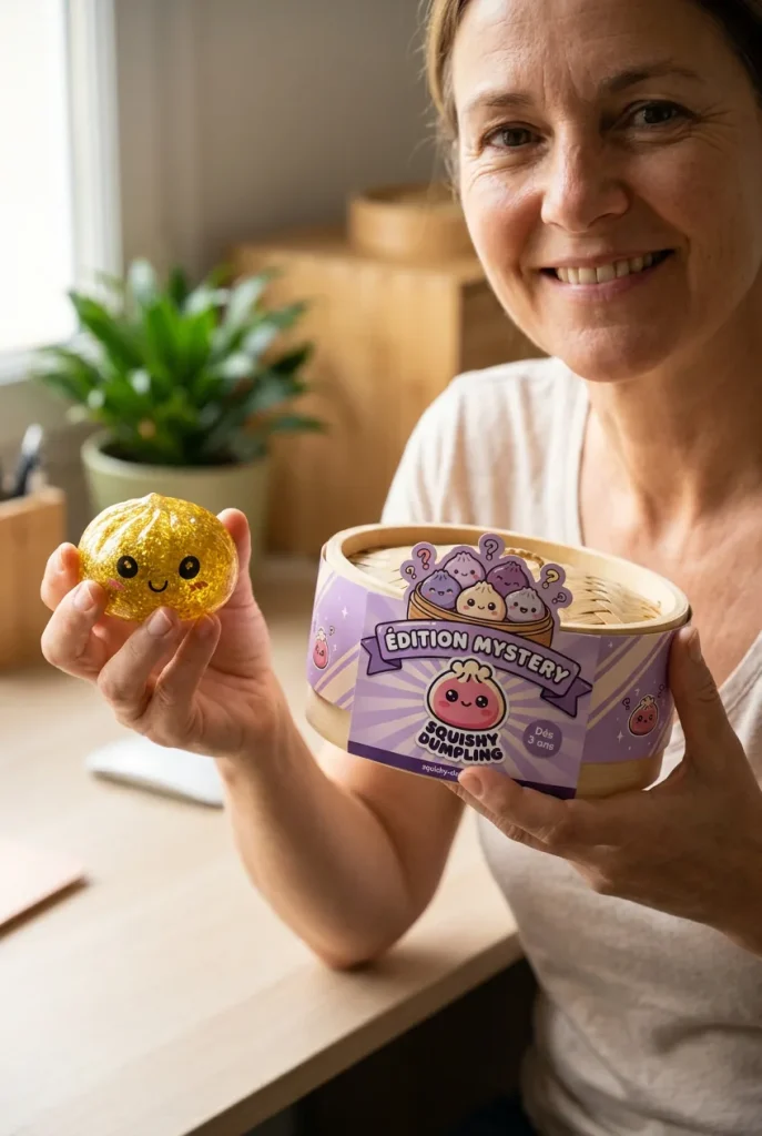 Squishy Dumpling Mystery Glitter Mini Set 3 szt. z pudełkiem