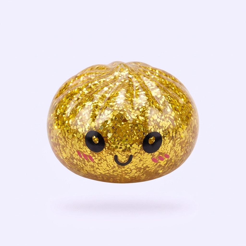 Squishy Dumpling Mystery Glitter Mini Set 3 szt. ściskany w dłoni