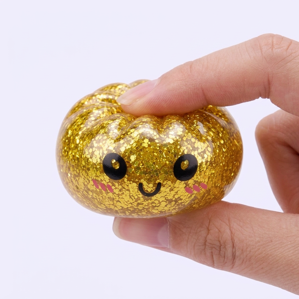 Squishy Dumpling Mystery Glitter Mini Set 3 szt. ściskany w dłoni