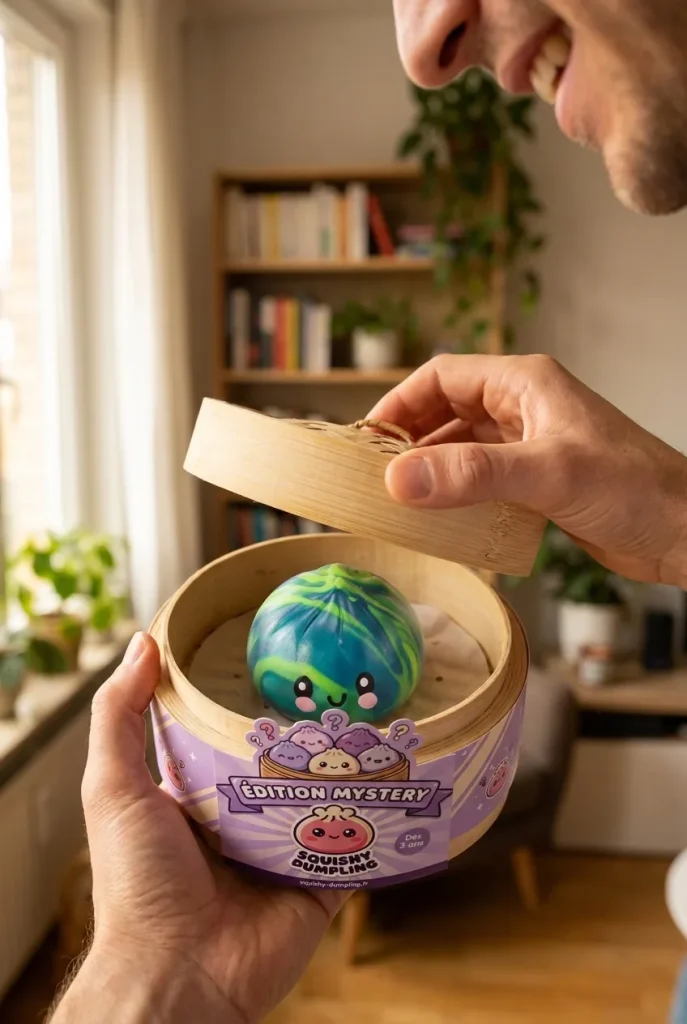 Dumpling Squishy Mystery Tie Dye Mini Niespodzianka podczas rozpakowywania