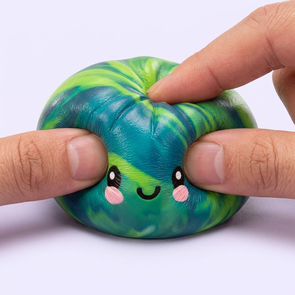 Dumpling Squishy Mystery Tie Dye Mini Niespodzianka efekt slow-rise w akcji
