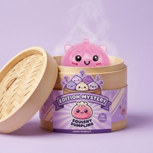 Dumpling Squishy Mystery Mini Jednorożec w bambusowym koszyku