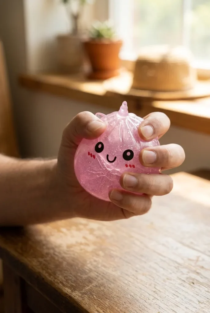 Dumpling Squishy Mystery Mini Jednorożec podczas ściskania