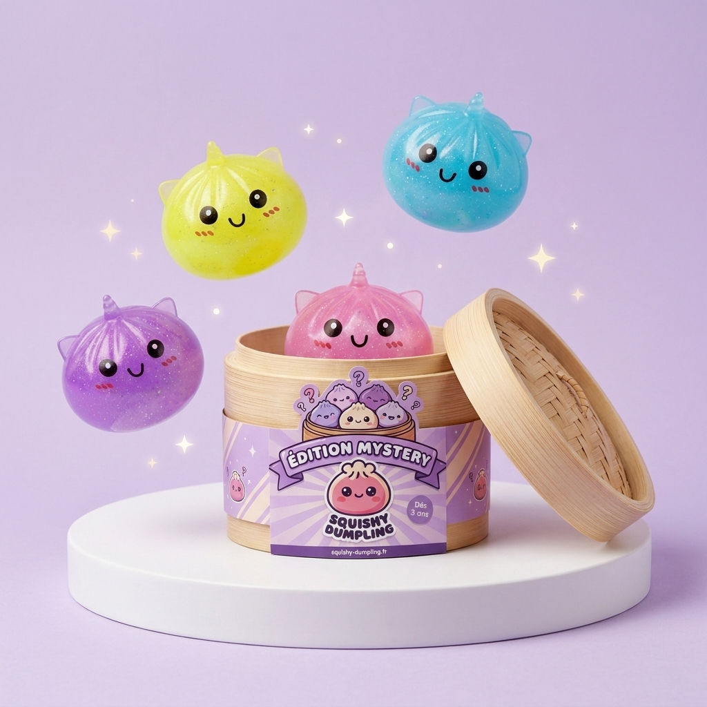 Dumpling Squishy Mystery Mini Jednorożec ściskany w dłoni
