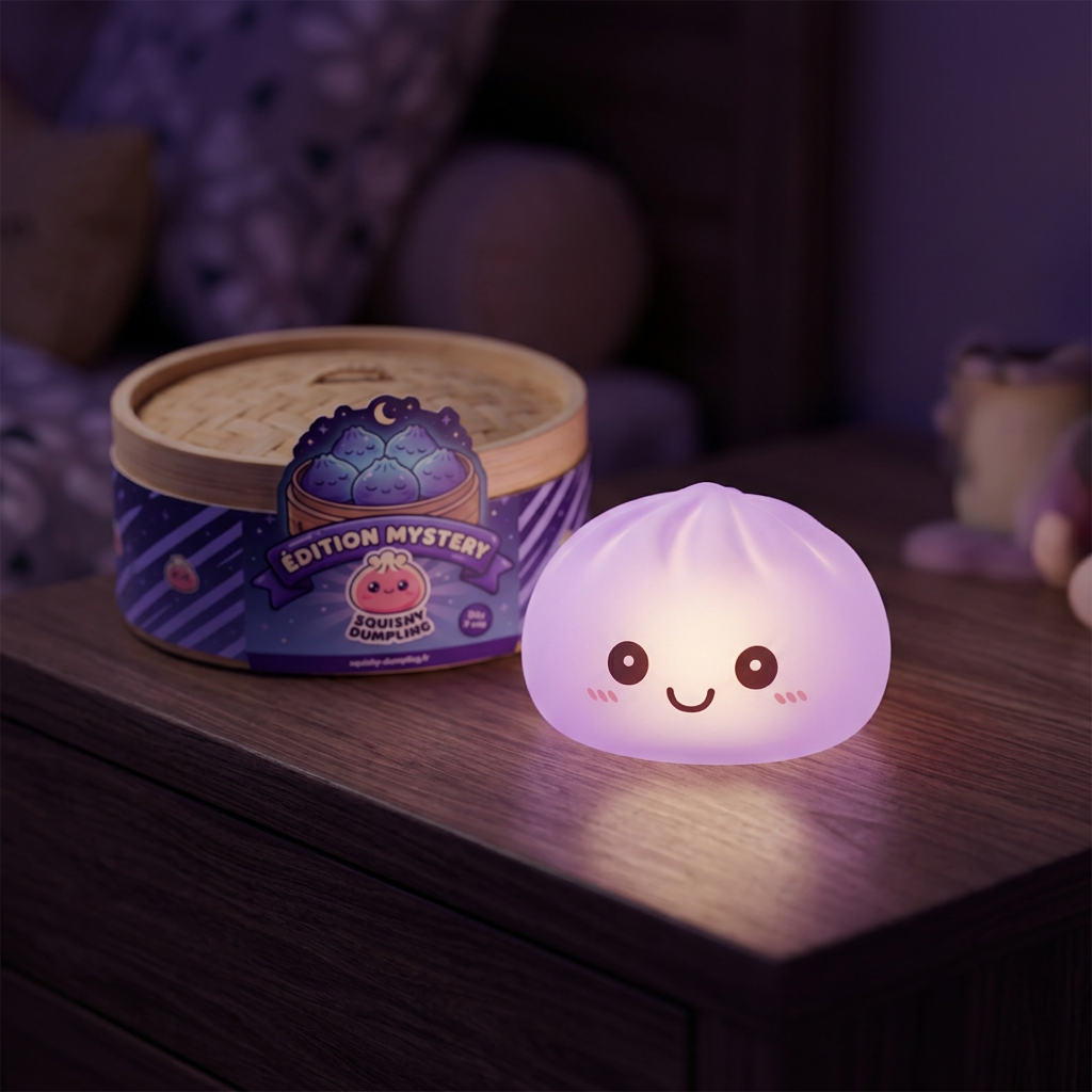 Mystery Squishy Dumpling – Świecąca Lampka Nocna w codziennej aranżacji