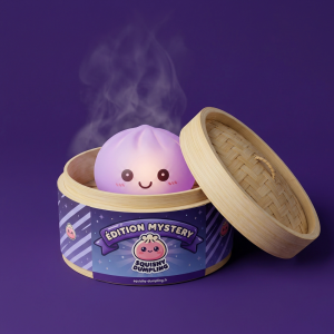 Mystery Squishy Dumpling – Świecąca Lampka Nocna w bambusowym koszyku