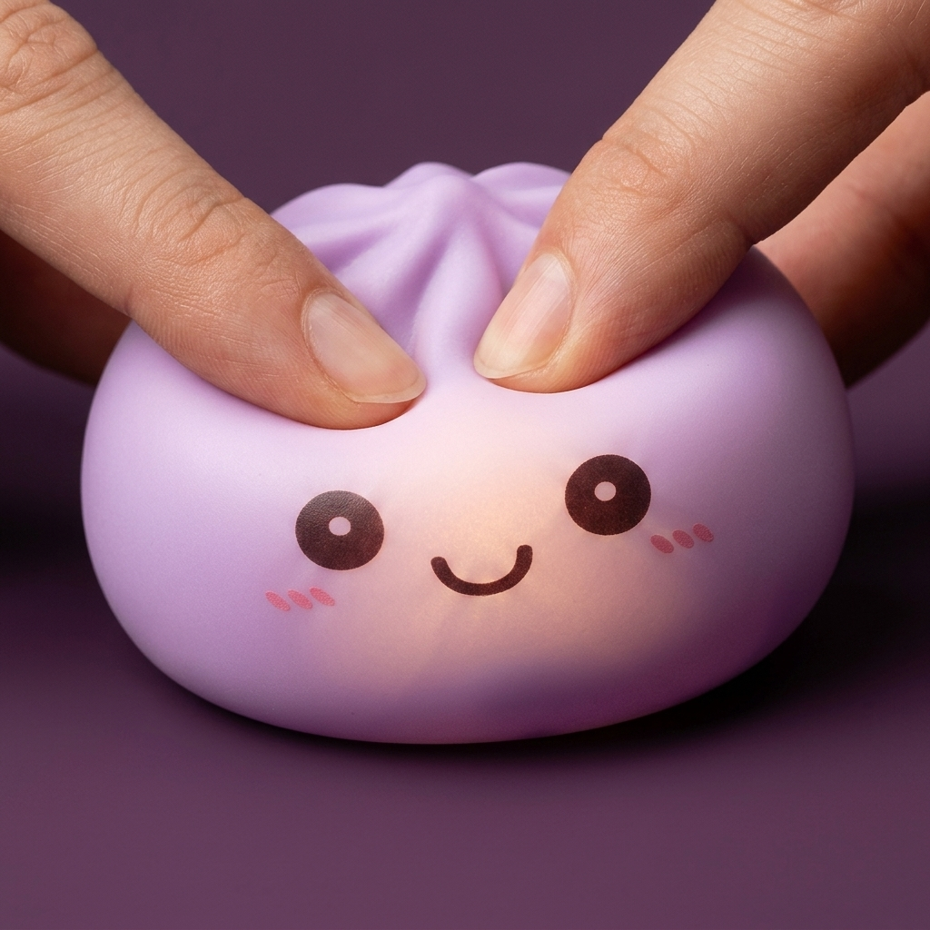 Mystery Squishy Dumpling – Świecąca Lampka Nocna efekt slow-rise w akcji